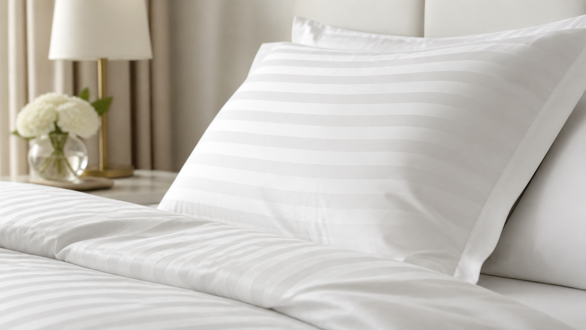 500TC Cotton Sateen Stripe Quilt Cover